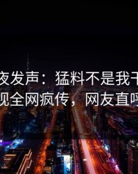 网红深夜发声：猛料不是我干的！人人影视全网疯传，网友直呼过瘾