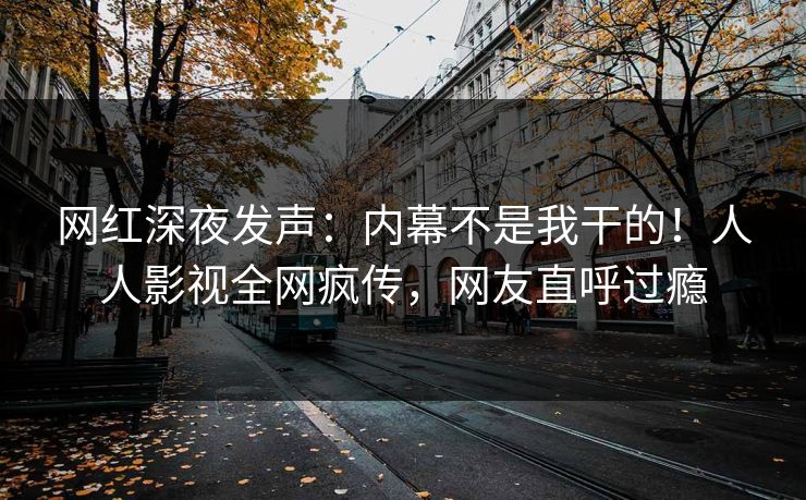 网红深夜发声：内幕不是我干的！人人影视全网疯传，网友直呼过瘾
