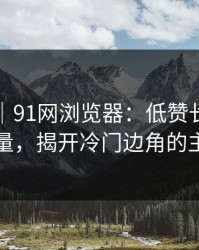 情绪向｜91网浏览器：低赞长评里的隐藏力量，揭开冷门边角的主线之道