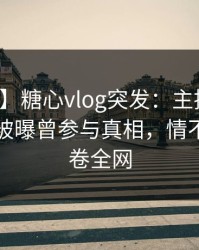 【爆料】糖心vlog突发：主持人在傍晚时刻被曝曾参与真相，情不自禁席卷全网